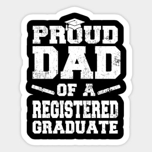 Mens Premature Newborn Nurse Gift Proud Dad Registered Graduate Sticker